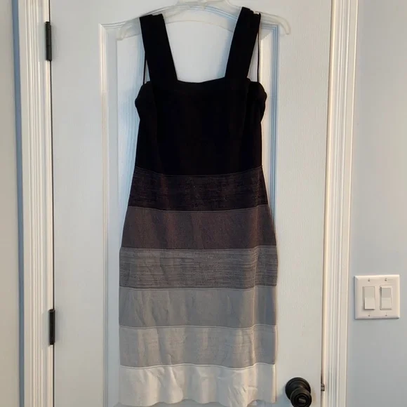 grey ombre bandage dress Herve Leger Grey Ombre One Shoulder Alexis Bandage Dress M Herve Leger
